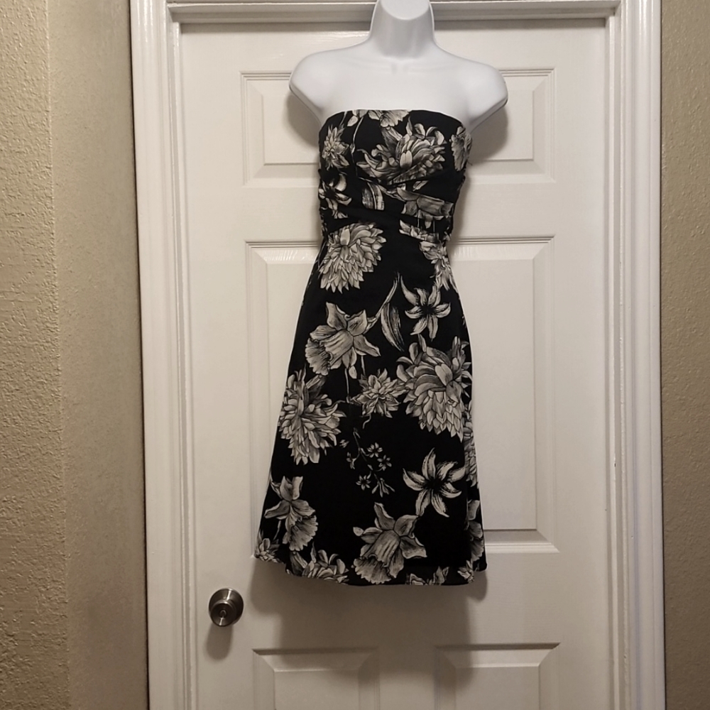 Strapless White House Black Market Dress